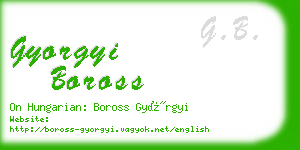 gyorgyi boross business card